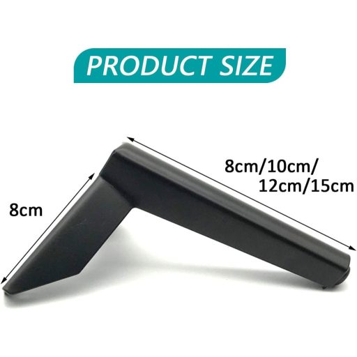 WZCMLJ 4 db fekete bútor láb 12 cm fém szekrény láb asztal szék kanapé