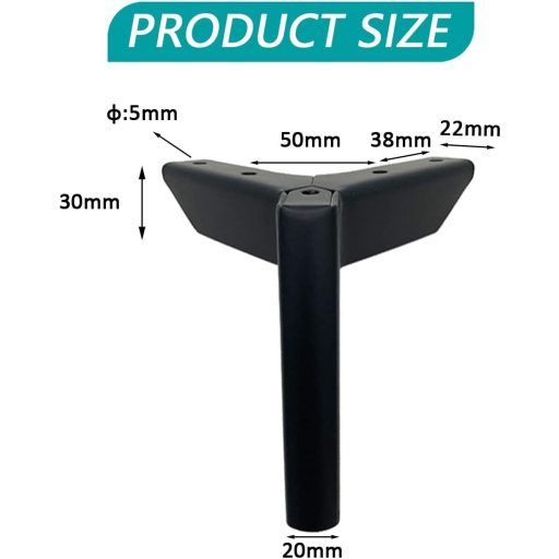 WZCMLJ 4 db fekete bútor láb 12 cm fém szekrény láb asztal szék kanapé