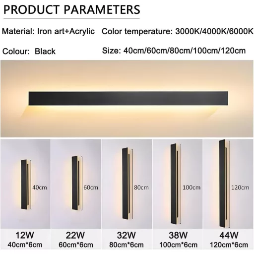 ZTWLEED Fali LED Lámpa 32W - Távirányítós, Fényerőszabályozható (10-100%), 80 cm, Fekete, Modern Dizájn Hálószobába, Nappaliba

AI: I've cre