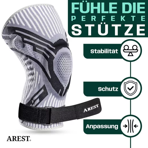AREST Térdrögzítő Kompressziós Bandázs Oldalsó Stabilizátorokkal S Méret
