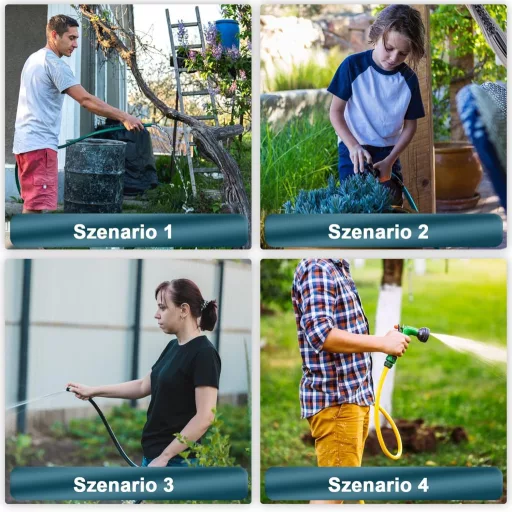 HOSPAOP Kerti Locsolótömlő Csatlakozó Készlet, 18 db-os 1/2 Colos Gyorscsatlakozó Adapter Szett, Szivárgásmentes ABS Műanyag Kiegészítők Ker