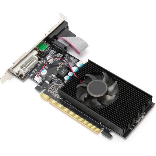 VBESTLIFE GT210 1GB DDR2 Videokártya - Alacsony zajszintű PCI Express 2.0 Grafikus Kártya DVI/HDMI/VGA Csatlakozókkal, 1080p Full HD Felbont