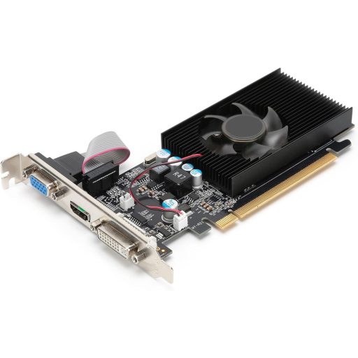 VBESTLIFE GT210 1GB DDR2 Videokártya - Alacsony zajszintű PCI Express 2.0 Grafikus Kártya DVI/HDMI/VGA Csatlakozókkal, 1080p Full HD Felbont