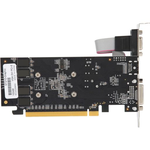 VBESTLIFE GT210 1GB DDR2 Videokártya - Alacsony zajszintű PCI Express 2.0 Grafikus Kártya DVI/HDMI/VGA Csatlakozókkal, 1080p Full HD Felbont