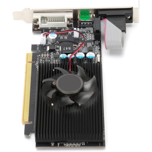 VBESTLIFE GT210 1GB DDR2 Videokártya - Alacsony zajszintű PCI Express 2.0 Grafikus Kártya DVI/HDMI/VGA Csatlakozókkal, 1080p Full HD Felbont