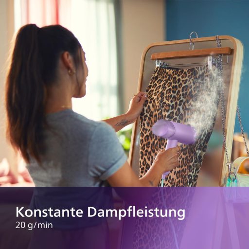 Philips 3000 hordozható gőzölő 1000W kompakt összecsukható lila