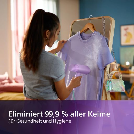 Philips 3000 hordozható gőzölő 1000W kompakt összecsukható lila