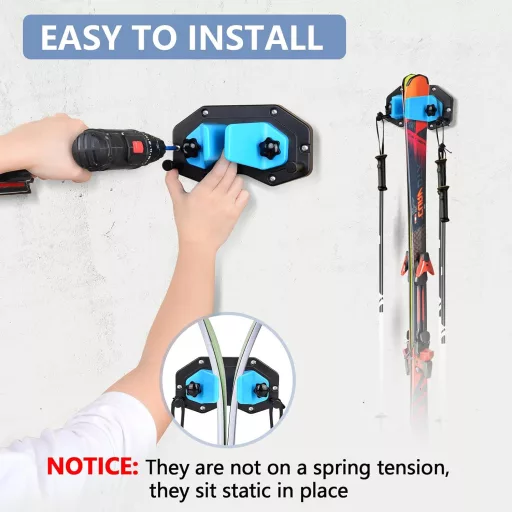 BOOSTEADY Sí és Snowboard Fali Tartó Tárolóállvány Falra Szerelhető