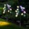 ZQX Set de 2 lumini solare de grădină, 16 LED-uri cu ramuri, lampă solară în formă de copac cu decor de stele, pentru terasă, balcon