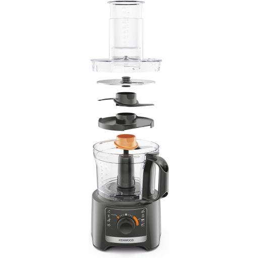 Kenwood Multipro Compact FDP31.170GY Food Processor with 2 Speeds + Pulse Included Mixer 1.2L, Bowl 2.1L for Chopping, Grating and Kneading 800W