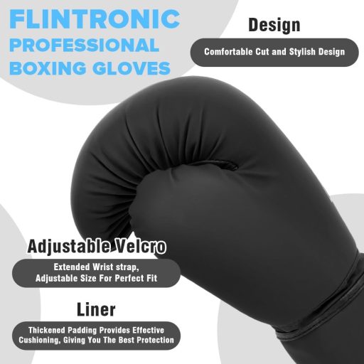 Mănuși de box Flintronic pentru Muay Thai, MMA, Kickboxing, antrenament și sparring pentru bărbați și femei