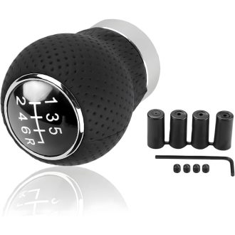   JNNJ bőr váltógomb univerzális kézi sebességváltóhoz 3 adapterrel