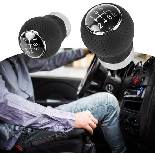 Schimbător de viteze din piele JNNJ universal pentru transmisie manuală cu 3 adaptoare