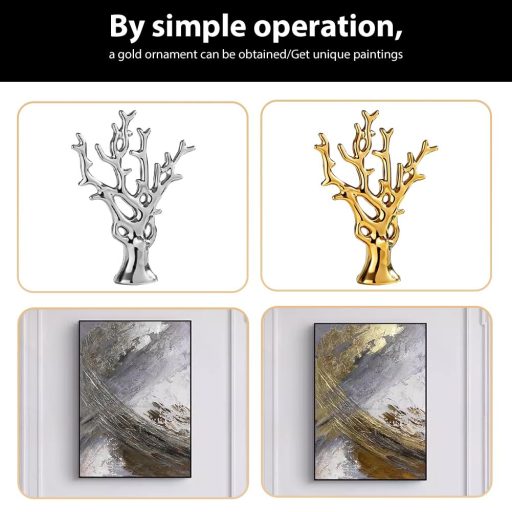 Aolso Aranylevél Ragasztó Szett 200ml Ecsettel és 100db Levéllel Kézműves Festéshez