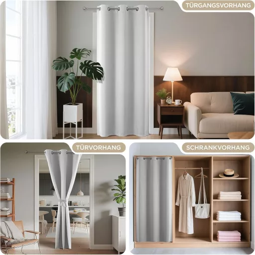 Joydeco Zastor za zamračivanje od tkanine 210x132cm Bijeli s toplinskom izolacijom