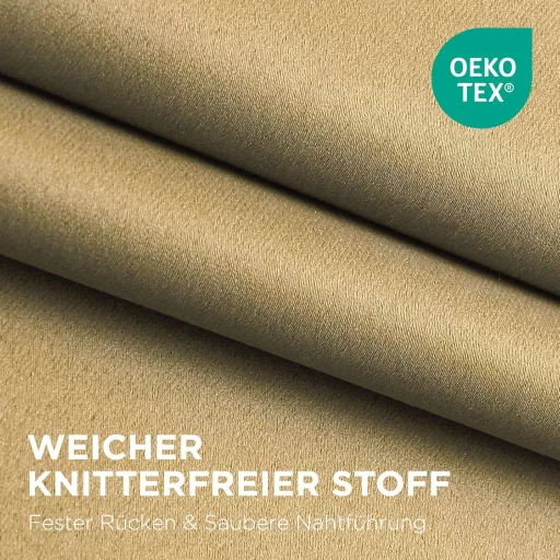 Joydeco bež zavjesa za zamračivanje vrata, 132x210 cm, toplinska i zvučna izolacija