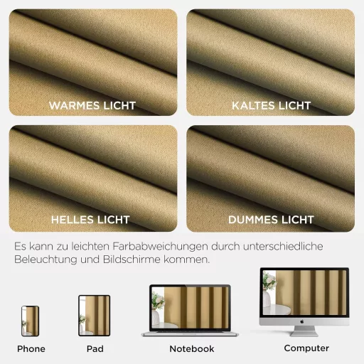 Joydeco bež zavjesa za zamračivanje vrata, 132x210 cm, toplinska i zvučna izolacija