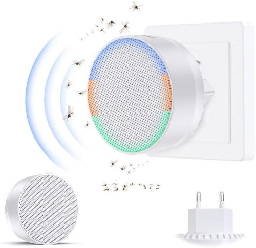 Set 2 Aparate cu Ultrasunete Bubbacare Anti-Insecte, Anti-Țânțari Electrice cu Lumină de Noapte, Eficiente Împotriva Șoarecilor, Păianjenilor, Gândacilor de Bucătărie, Muștelor și Puricilor