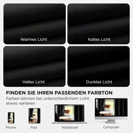 Joydeco sötétítő függöny fekete 225x132 cm 2 db velúr hőszigeteléssel
