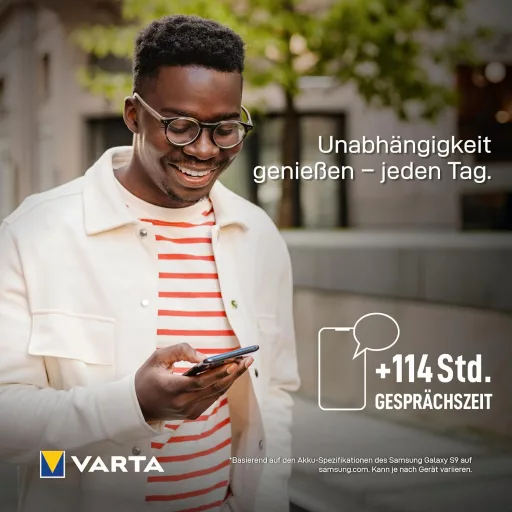 VARTA Power Bank 20000 mAh, 4 portos gyorstöltő, USB-C, Micro USB, telefon és tablet töltéshez