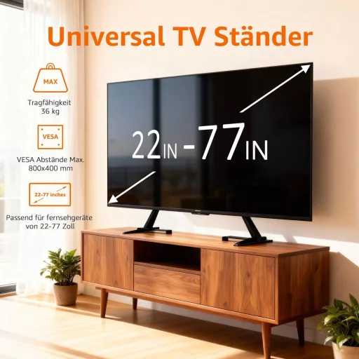 Amazon Basics Univerzális TV Állvány 22-77" LCD LED Plasma Tévéhez Hangszóró Kompatibilis