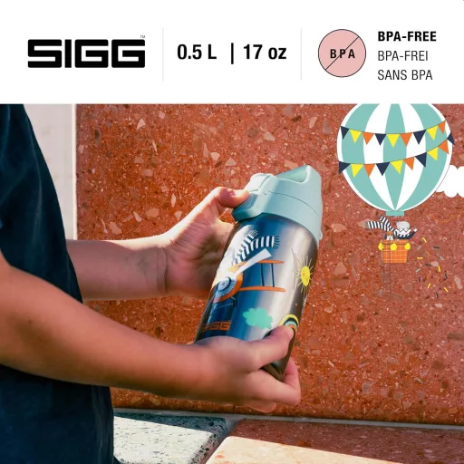 SIGG Shield One rozsdamentes acél gyermek kulacs 0,5L szénlégzés szivárgásmentes - Fly Away