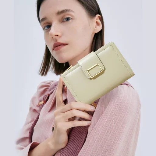 Hoqque Női Pénztárca Vékony Bőr Táska Fekete Elegáns Kártyatartó Nagy Női Erszény Ajándék Anyukának Barátnőnek