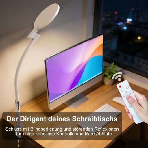 Trayvespace LED asztali lámpa állítható nyakkal, 5 színhőmérséklet, 10000 lux