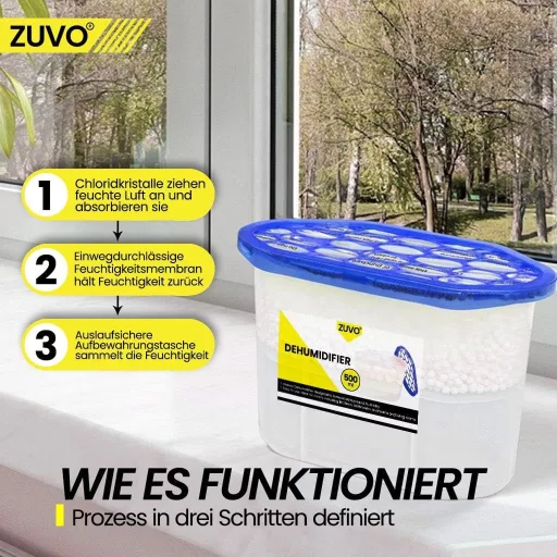 Zuvo 500ml Páramentesítő - Nedvességabszorber Otthonhoz és Irodához