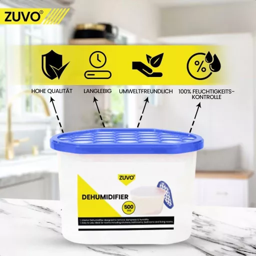 Zuvo 500ml Páramentesítő - Nedvességabszorber Otthonhoz és Irodához