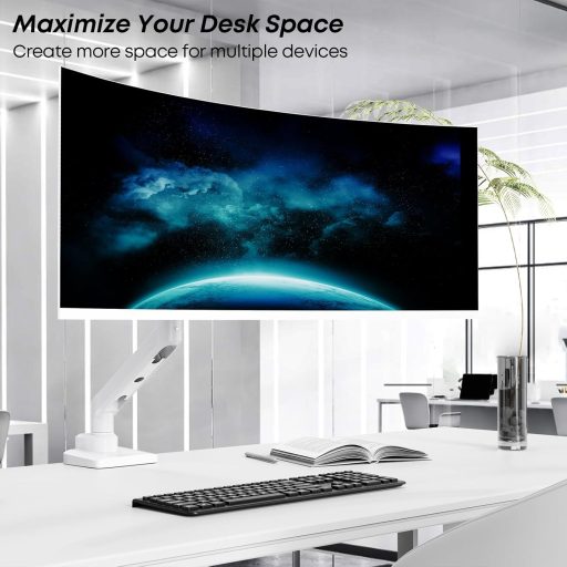 PUTORSEN Monitor tartó 17-49 hüvelykes lapos és ívelt képernyőhöz, gázrugós állvány, magasságállítható