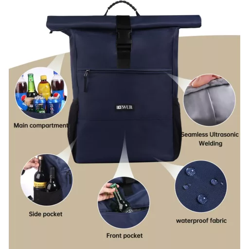 Rucsac frigorific 35L Impermeabil Picnic Camping Plajă Drumeție Călătorie