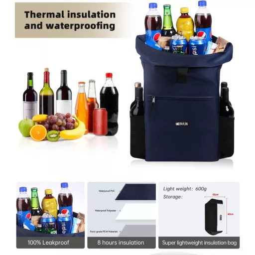 Rucsac frigorific 35L Impermeabil Picnic Camping Plajă Drumeție Călătorie