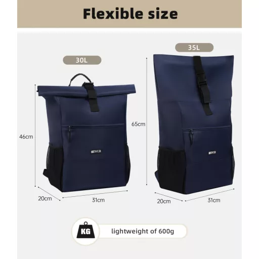 DEWUR 35L Hűtő Hátizsák Vízálló Piknik Camping Strand Túra Utazás