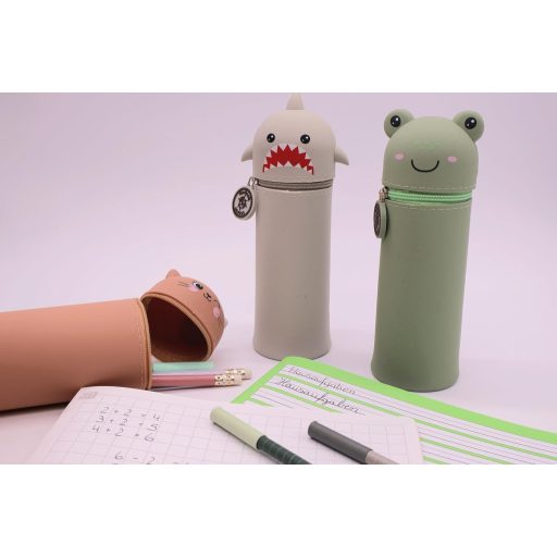 Lulubug silikonska pernica u obliku sivog morskog psa za djecu