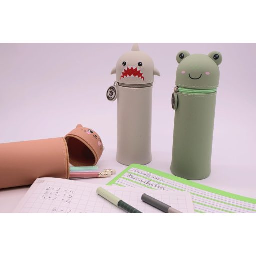 Penar de silicon pentru copii, în formă de rechin gri Lulubug