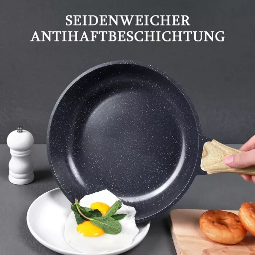 GiPP Granite Serpenyő Fedővel 28cm Indukciós Tapadásmentes Szürke