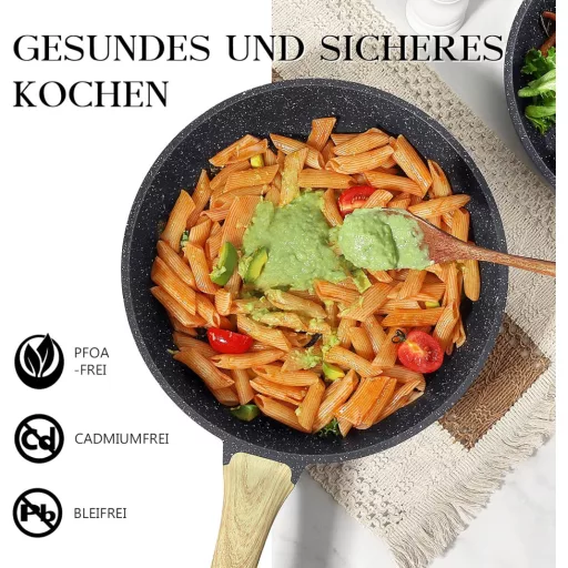 GiPP Granite Serpenyő Fedővel 28cm Indukciós Tapadásmentes Szürke