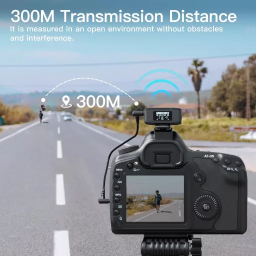 BOYA Wireless Lavalier mikrofon iPhone Android kamerához, 950 méter hatótáv, 10 órás akkumulátor