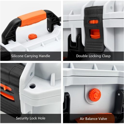 Husă de protecție AMAZEAR pentru ochelarii Apple Vision Pro - Gri, design modern, rezistentă la apă IP67, căptușită cu EVA, cu suport pentru accesorii