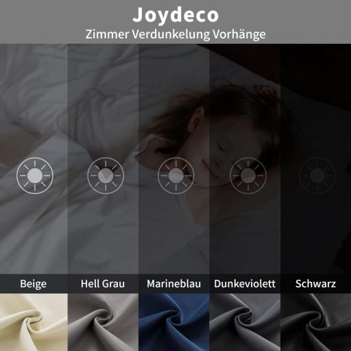 Joydeco Thermal Sötétítő Függöny 2db 240x135cm Szürke-Fehér Modern