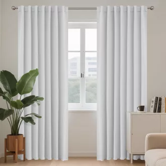  Joydeco Sötétítő Függöny 2db 245x140cm Szürke-Fehér Zajcsökkentő