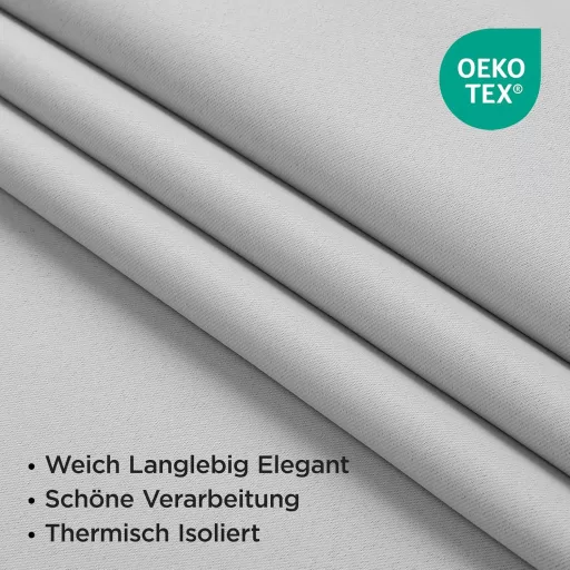 Joydeco Sötétítő Függöny 2db 245x140cm Szürke-Fehér Zajcsökkentő