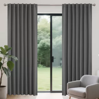   Joydeco sötétítő függöny szett 2 darab 260x140 cm szürke zajcsökkentő