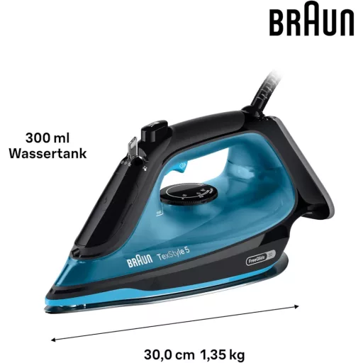 Braun TexStyle 5 SI5256 gőzölős vasaló FreeGlide 3D talppal, vertikális gőz, 210g/min, 2600W