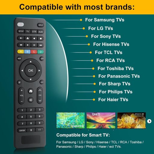 Loutoc Univerzális TV Távirányító - Samsung, LG, Sony, Hisense, TCL, Panasonic, Philips TV-hez, Streaming Lejátszóhoz, Soundbarhoz, DVD/Blu-