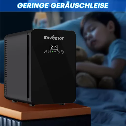 Mini frigider Enventor de 10 litri cu ecran LCD, funcție de încălzire/răcire, pentru mașină și birou