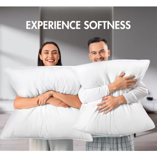 Utopia Bedding 2 darabos párna 80x80 cm, légáteresztő és puha alvópárna fehér