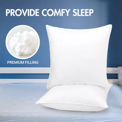 Utopia Bedding 2 darabos párna 80x80 cm, légáteresztő és puha alvópárna fehér