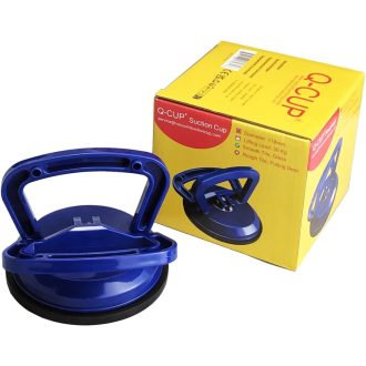   Q-CUP Üveg Tapadókorong 30 kg Teherbírással - Kék Szívókorong Üveglapokhoz, Csempéhez - 118 mm Átmérőjű Professzionális Emelőeszköz